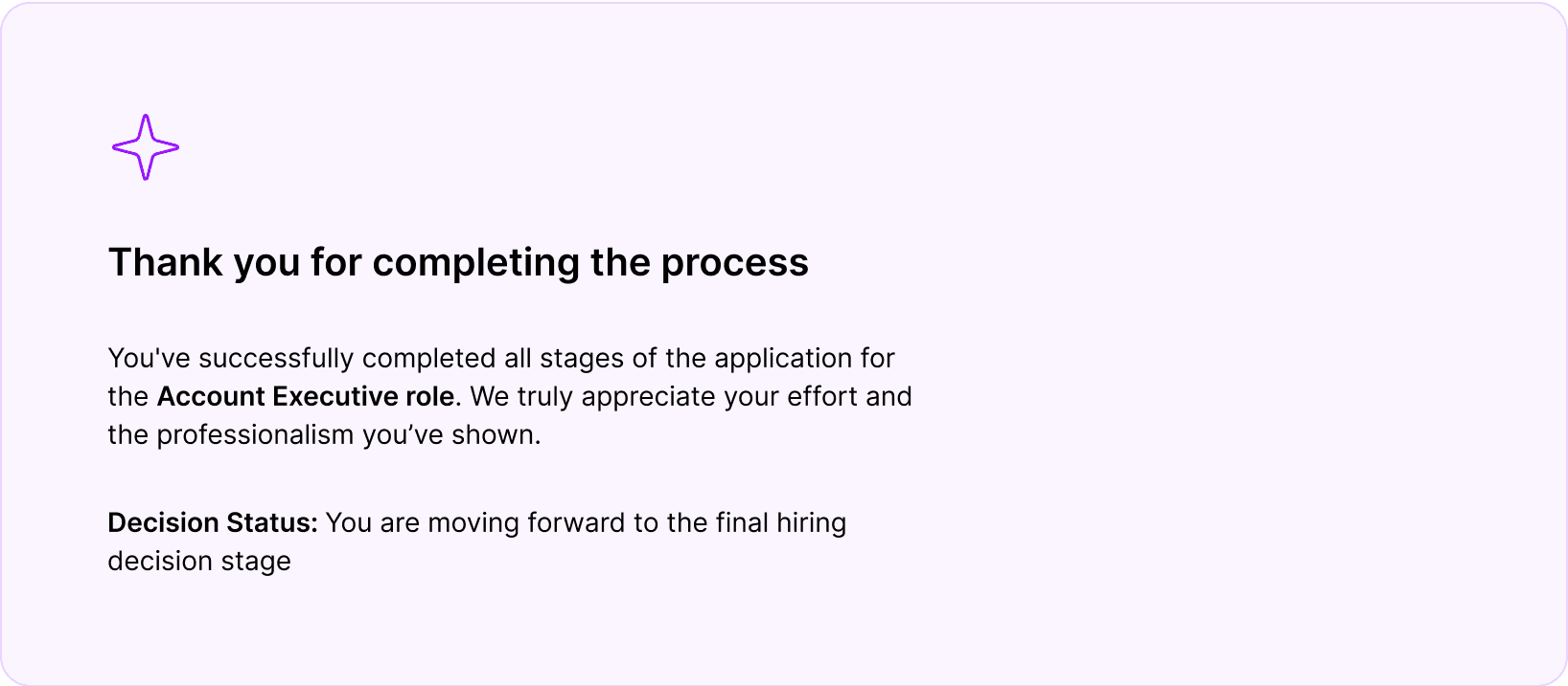 Completing process
